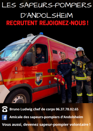 Les sapeurs-pompiers d’Andolsheim recrutent !