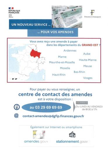 Un nouveau service…pour vos amendes