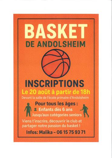 Reprise des cours de basket : inscriptions