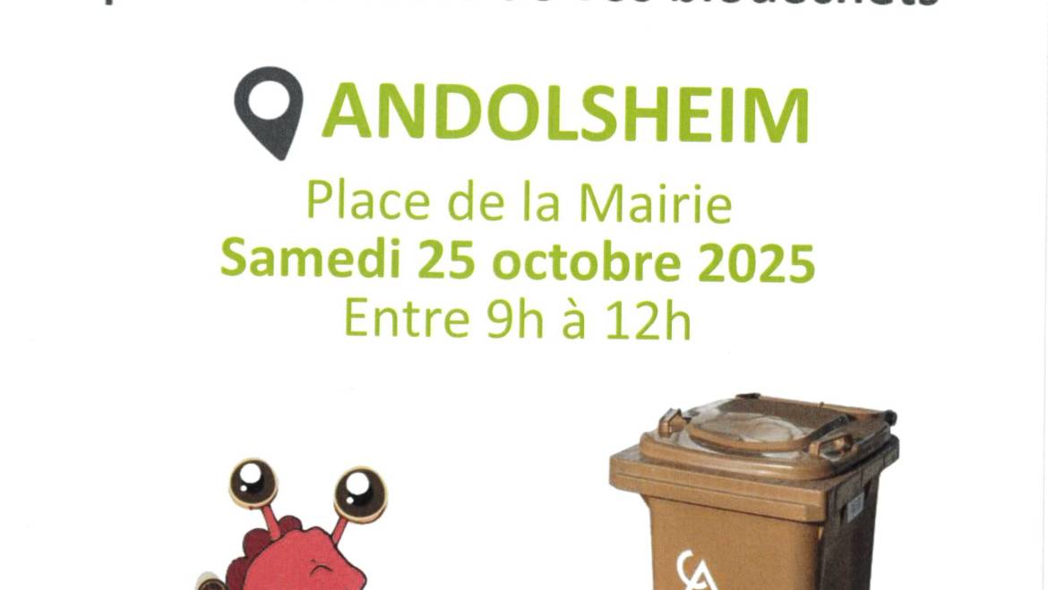 Distribution de sacs biodéchets le 25/10