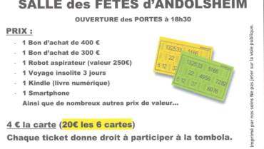 39éme GRAND LOTO samedi 7 février 20H
